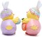 2 PCS Easter Chick Decorations Spring Easter Chicken Decors Figurines Tabletopper Decorations for Party Home Holiday Cute Egg Easter Day Gifts